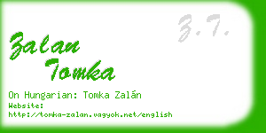 zalan tomka business card